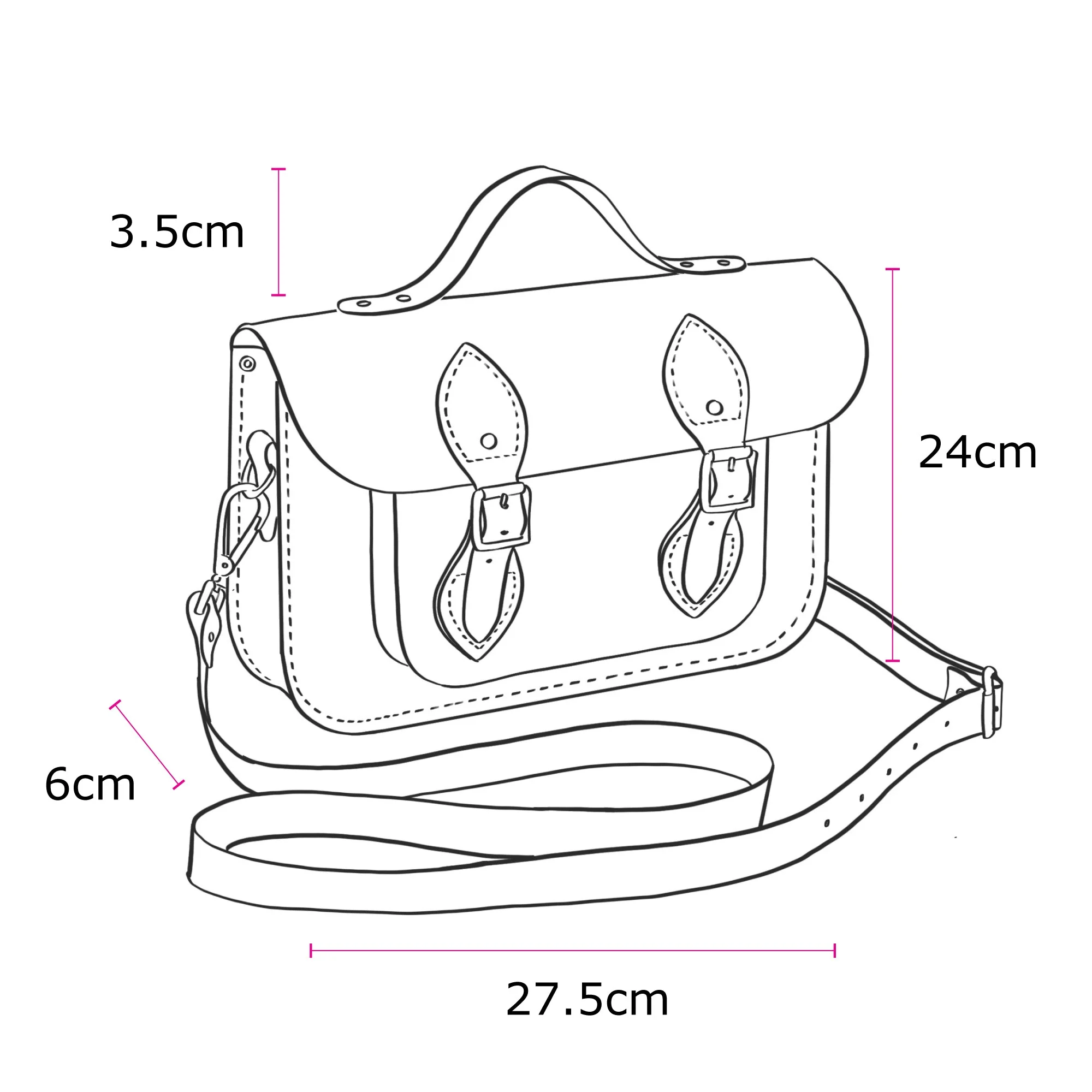The 11 Inch Batchel -  Clay, Oxblood & Navy - Image 10