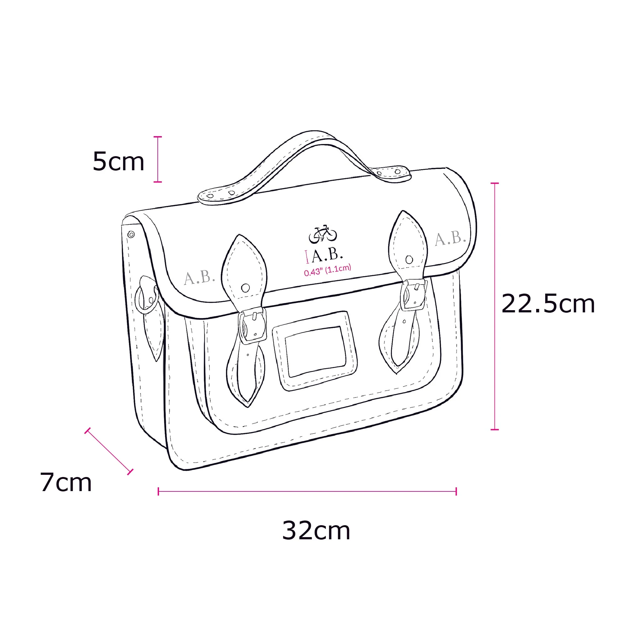 The 13 Inch Batchel -  Oxblood - Image 10