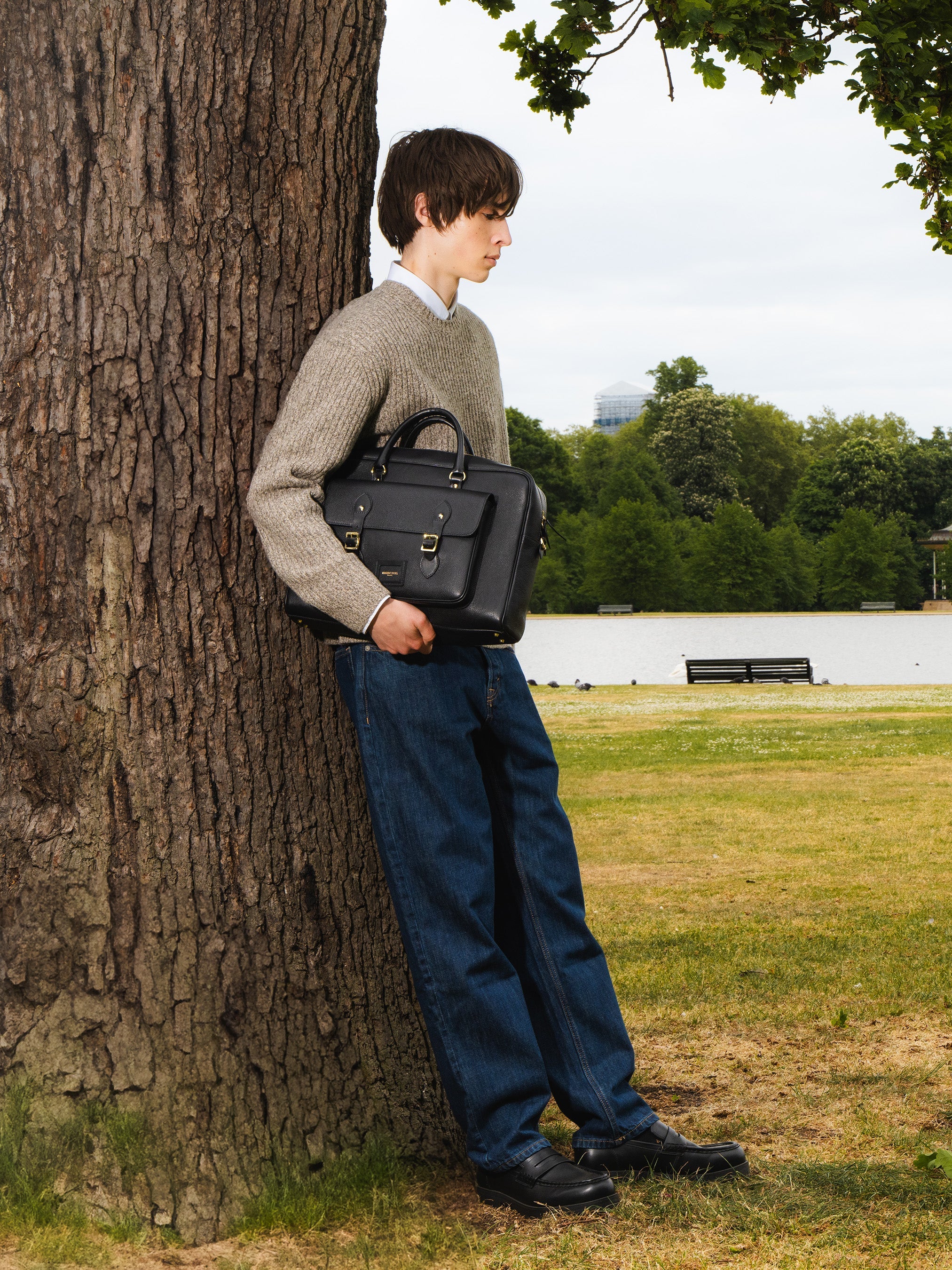 The Brief - Black Calf Grain - Image 3