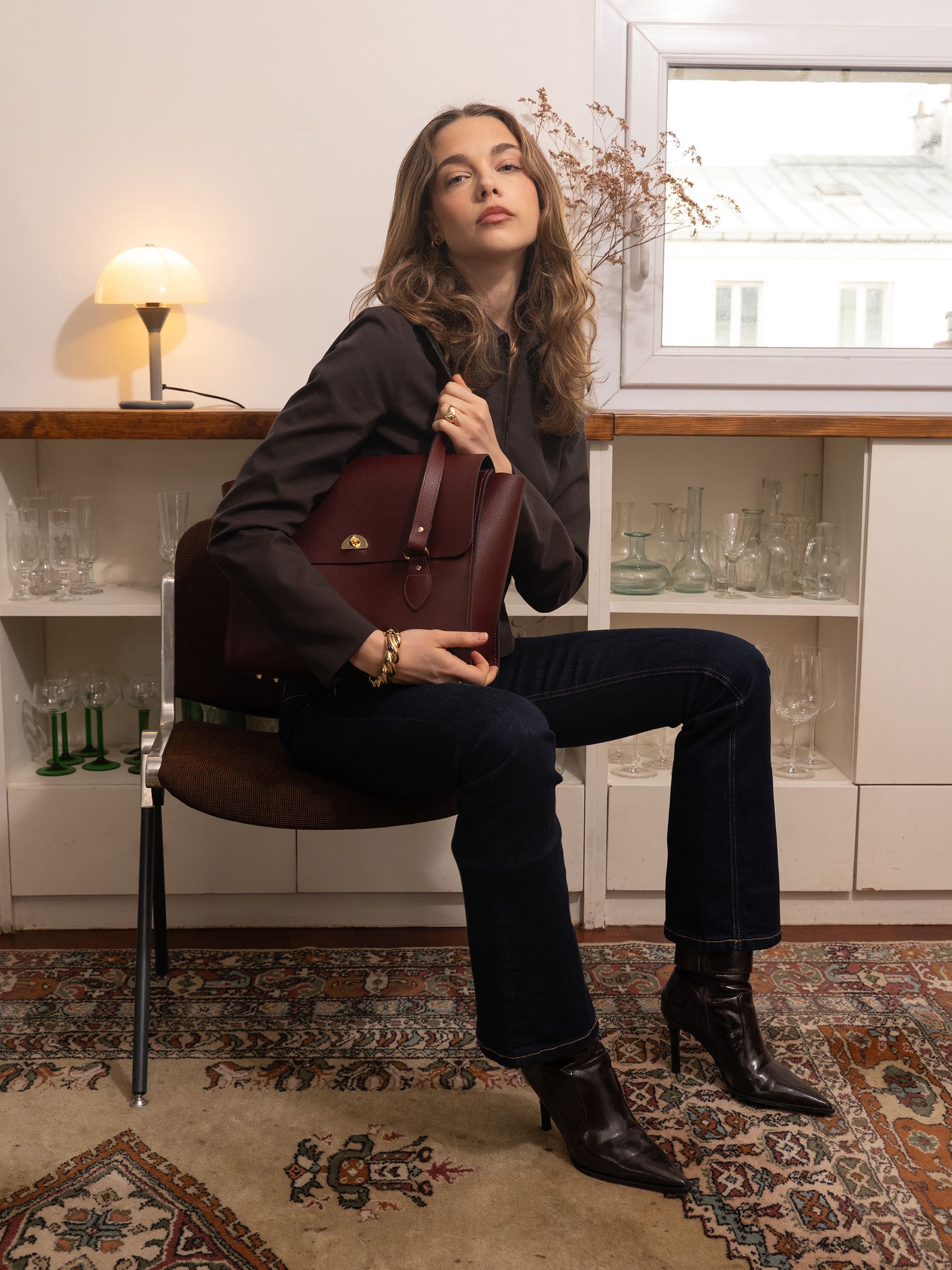 The Emily -  Oxblood Saffiano - Image 11