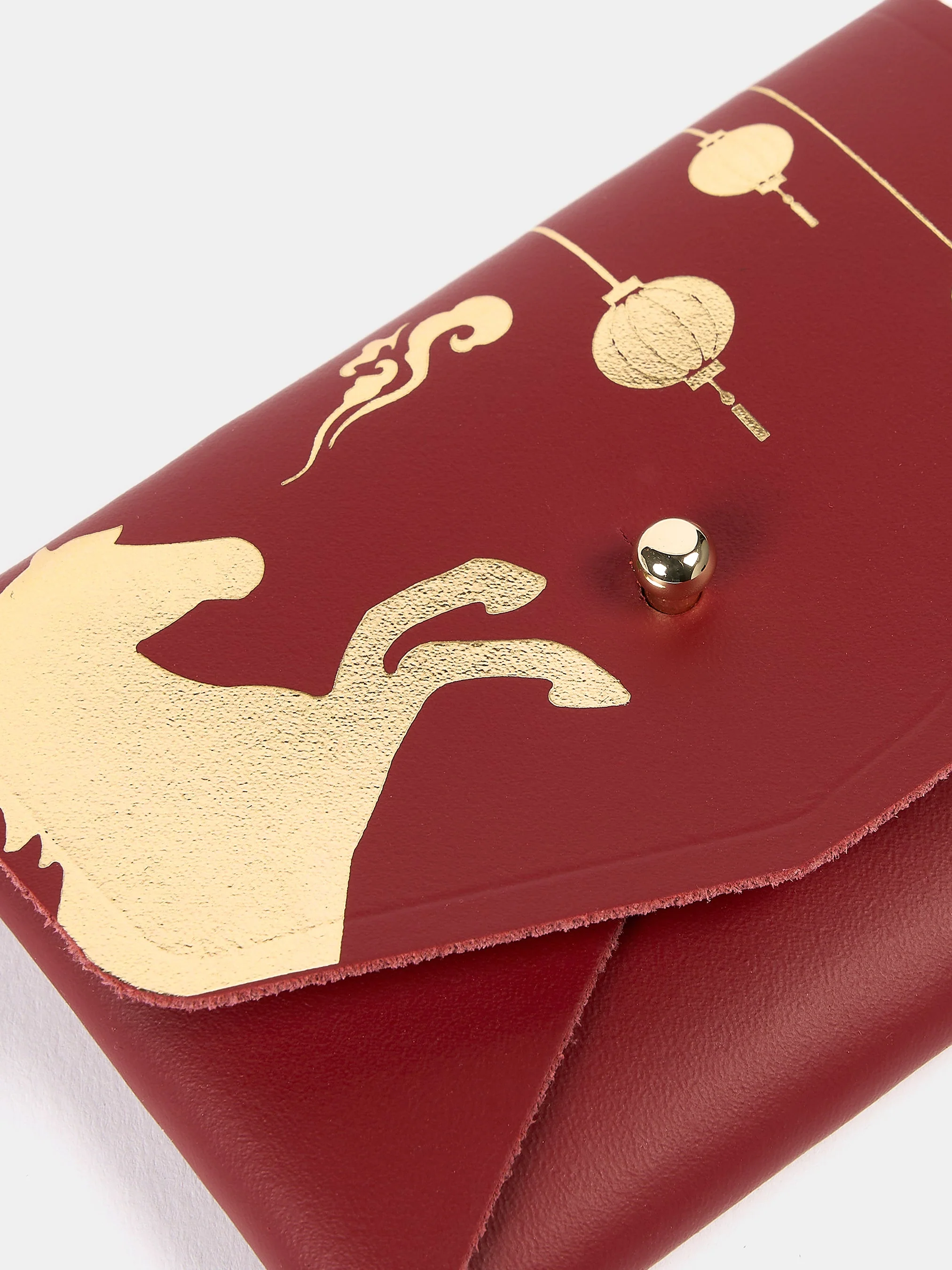 The Year of the Horse Mini Purse - Red with Gold Foil Horse - Image 4