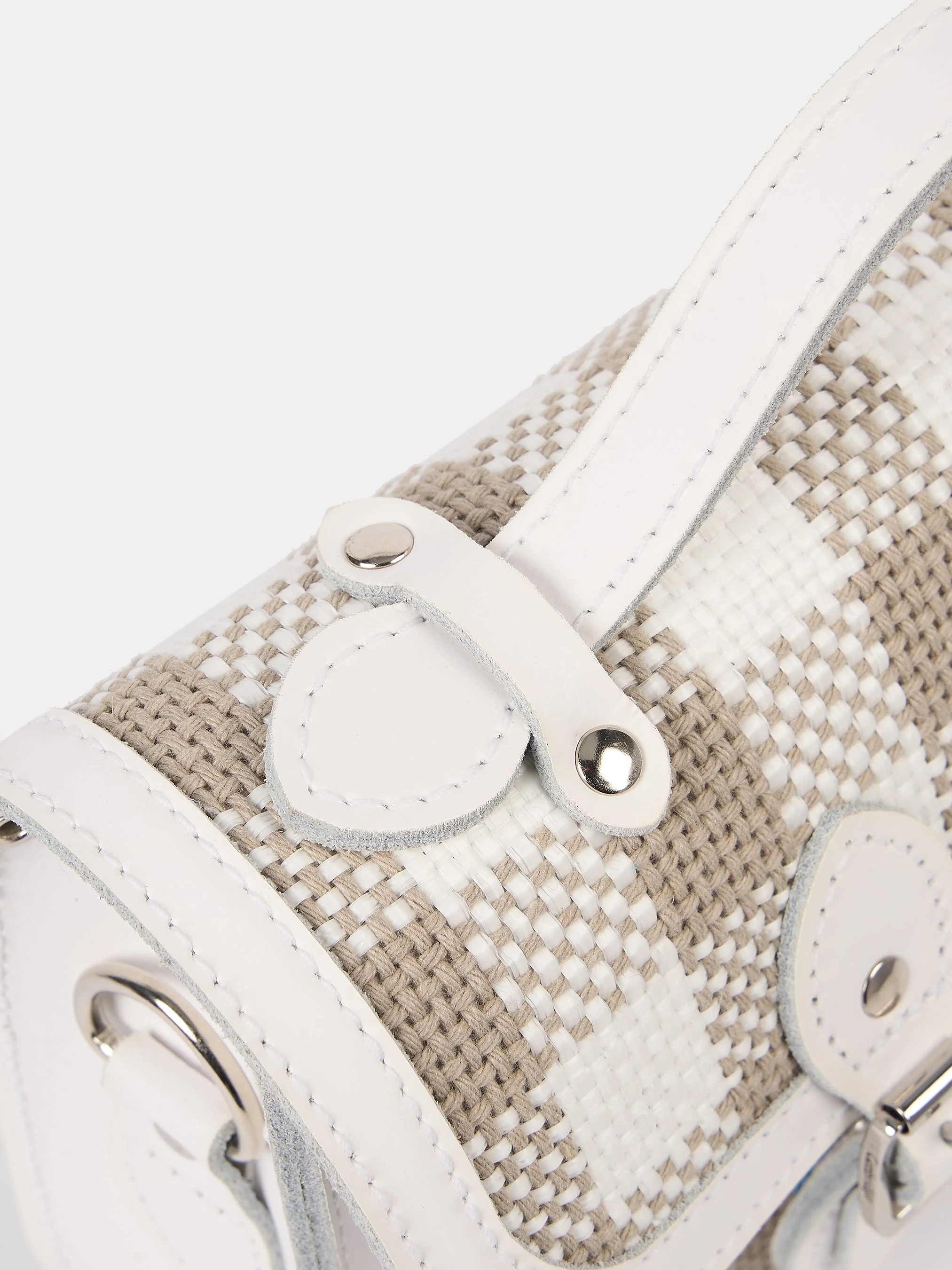 The Mini - Taupe Plaid & Brilliant White - Image 7