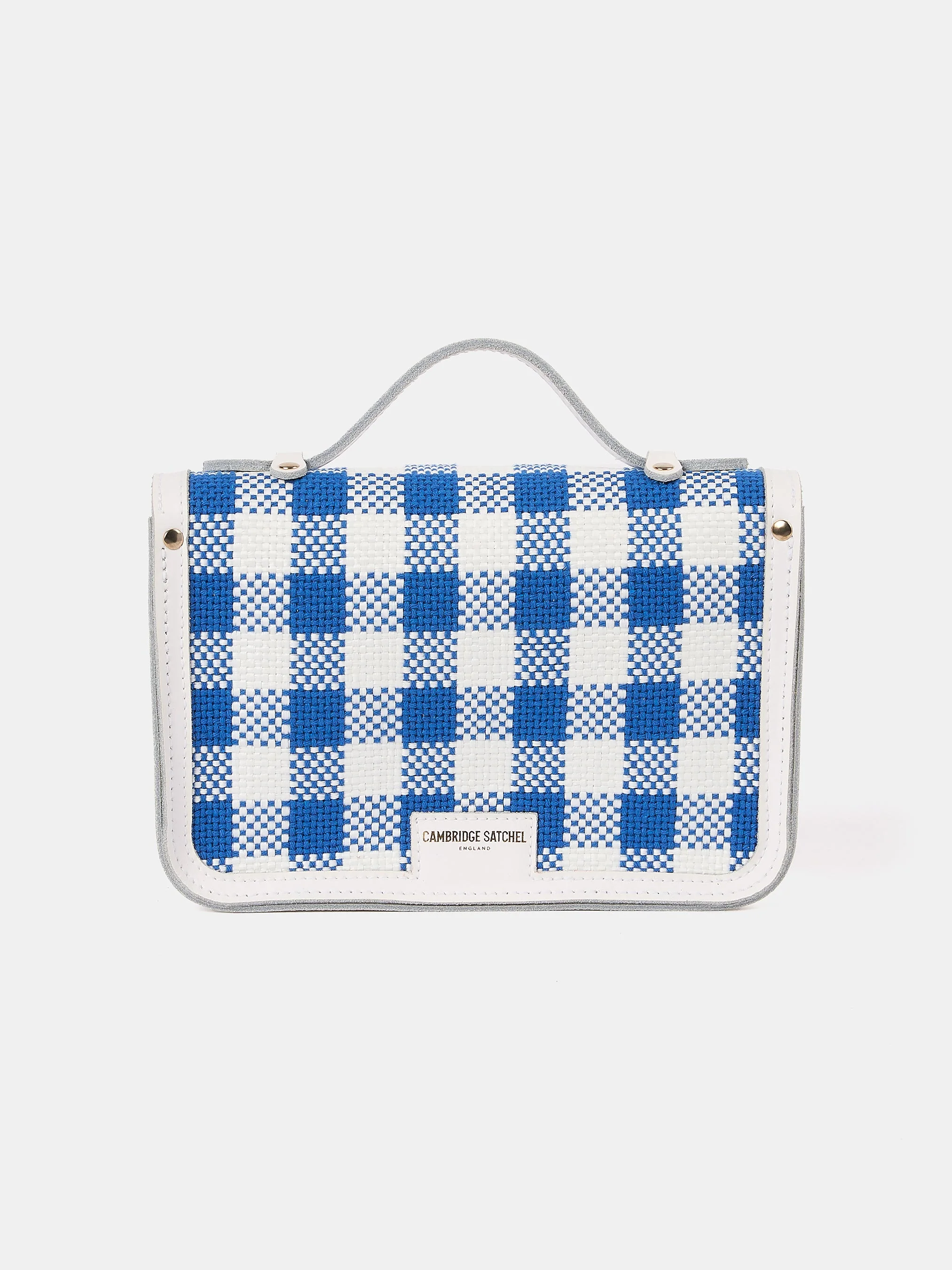The Mini - Ultramarine Blue Plaid & Brilliant White - Image 3