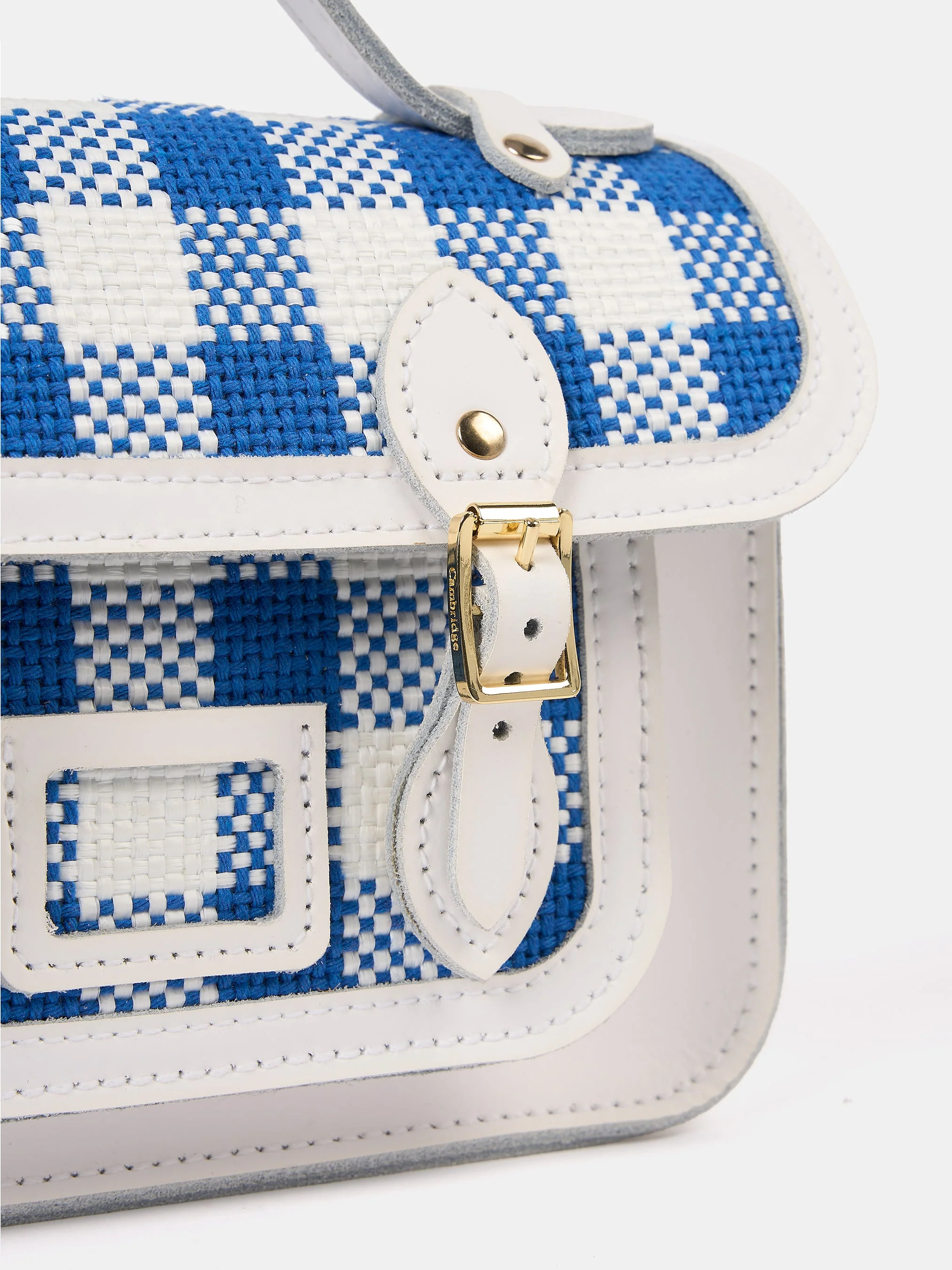 The Mini - Ultramarine Blue Plaid & Brilliant White - Image 7