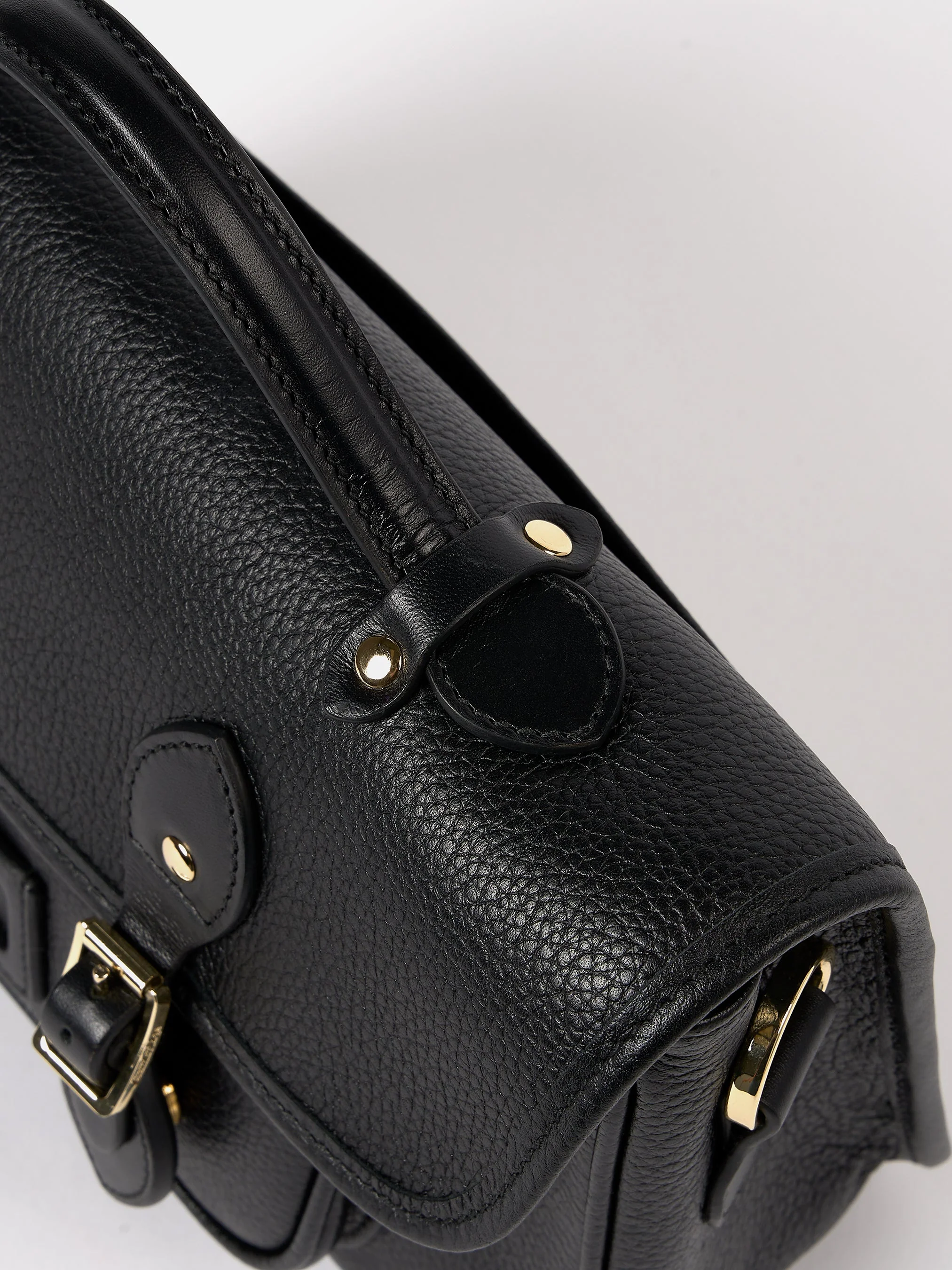 The Soft Satchel - Black Calf Grain - Image 5