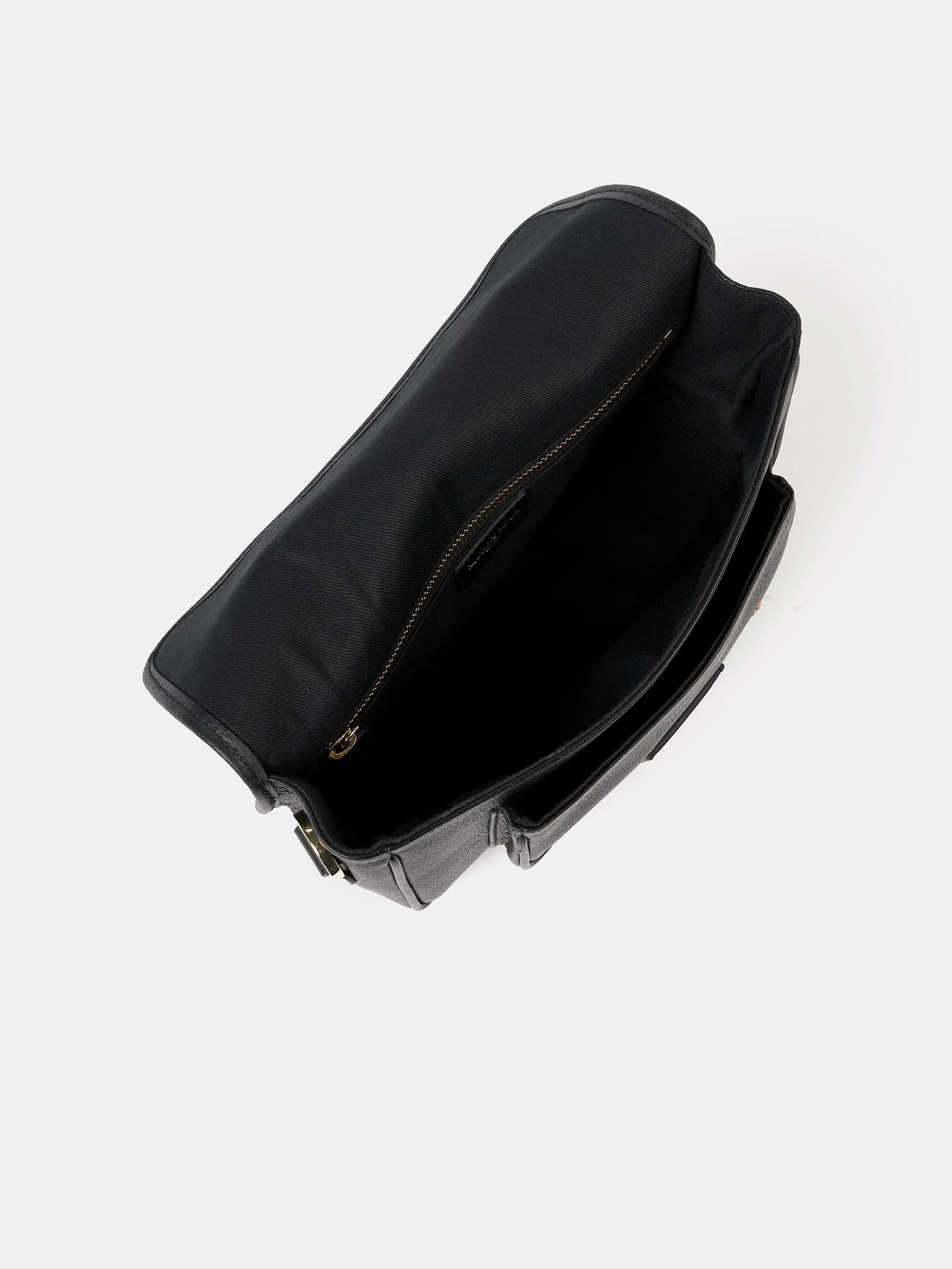 The Soft Satchel - Black Calf Grain - Image 6