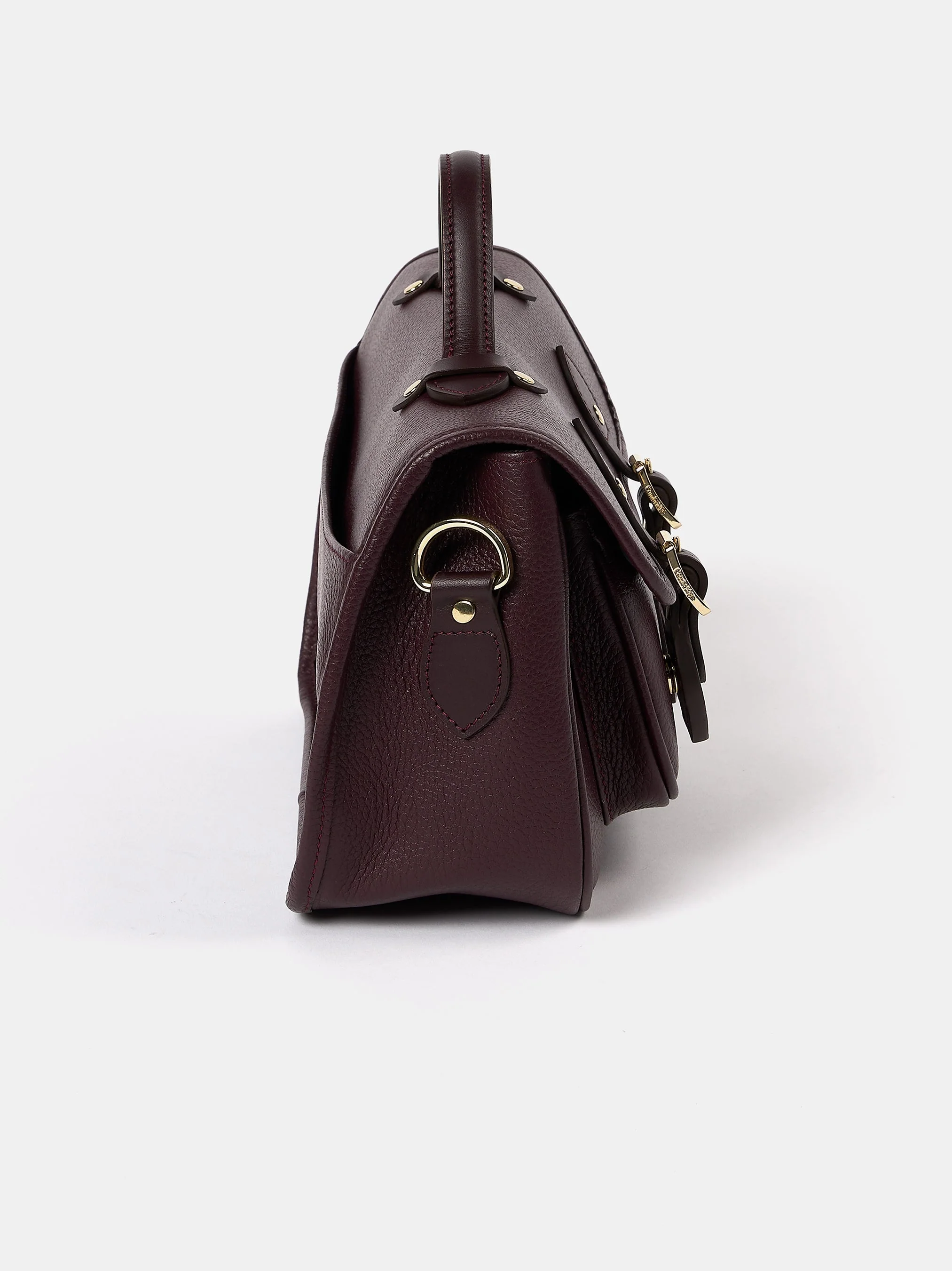 The Soft Satchel - Bordeaux Calf Grain - Image 4