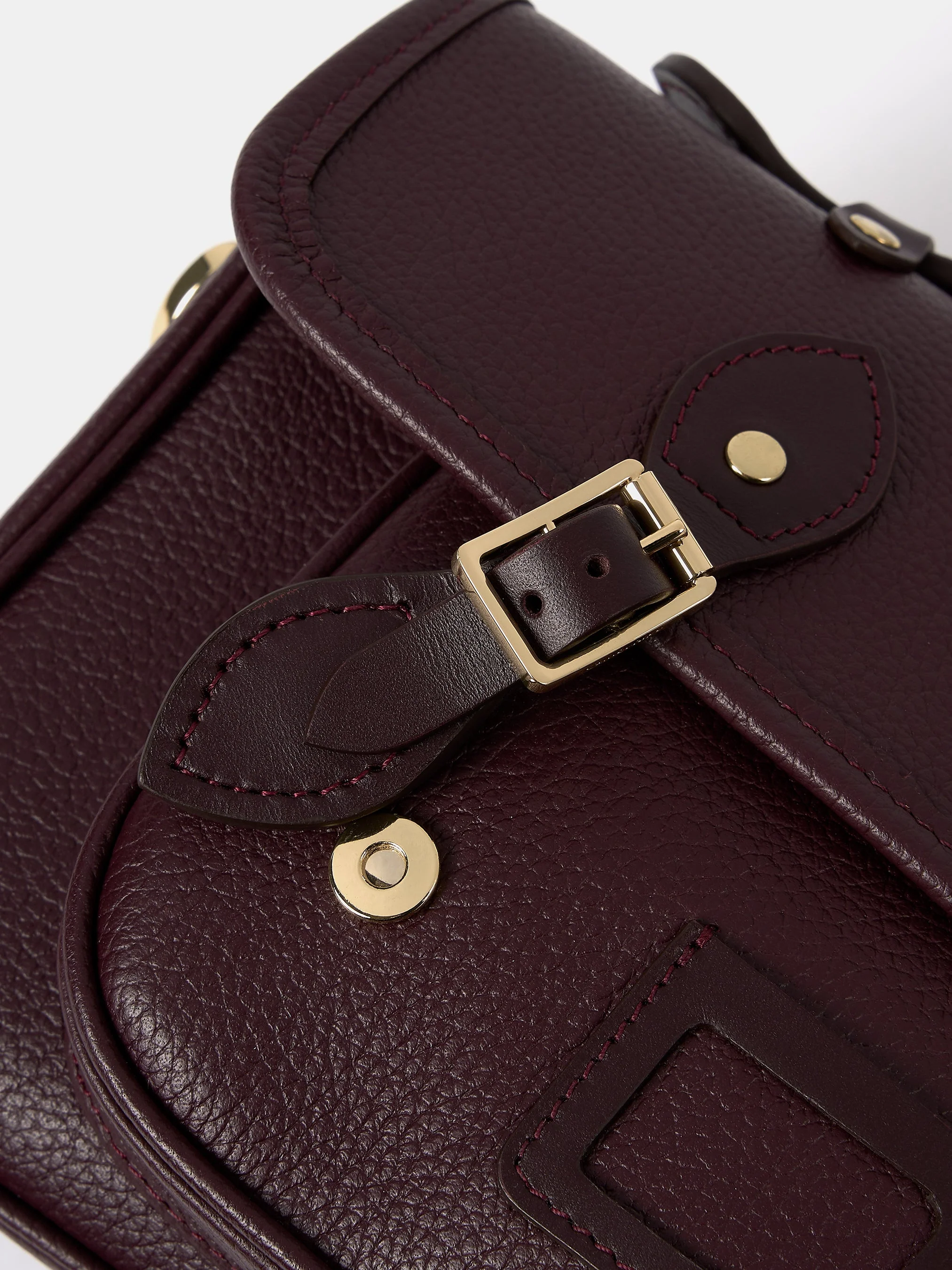 The Soft Satchel - Bordeaux Calf Grain - Image 5